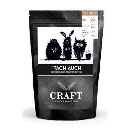 CRAFT 'Tach auch Manufaktur Kaffeebohnen 250 g | Luxus-Manufaktur Kaffee für Fans | Für Kaffeefans