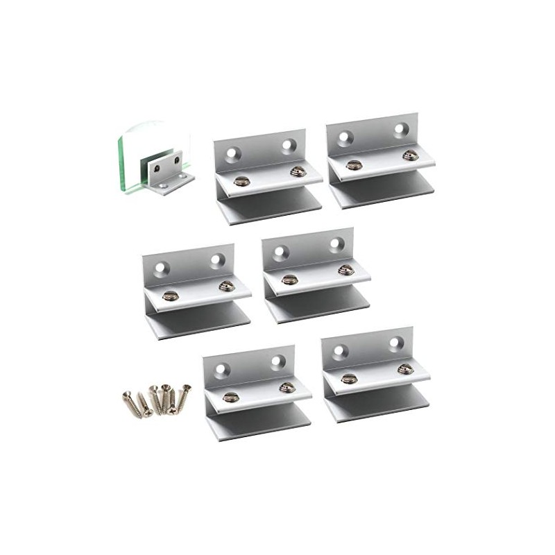 F Shape Glass Clamp Aluminium Alloy Glass Support Bracket Fit