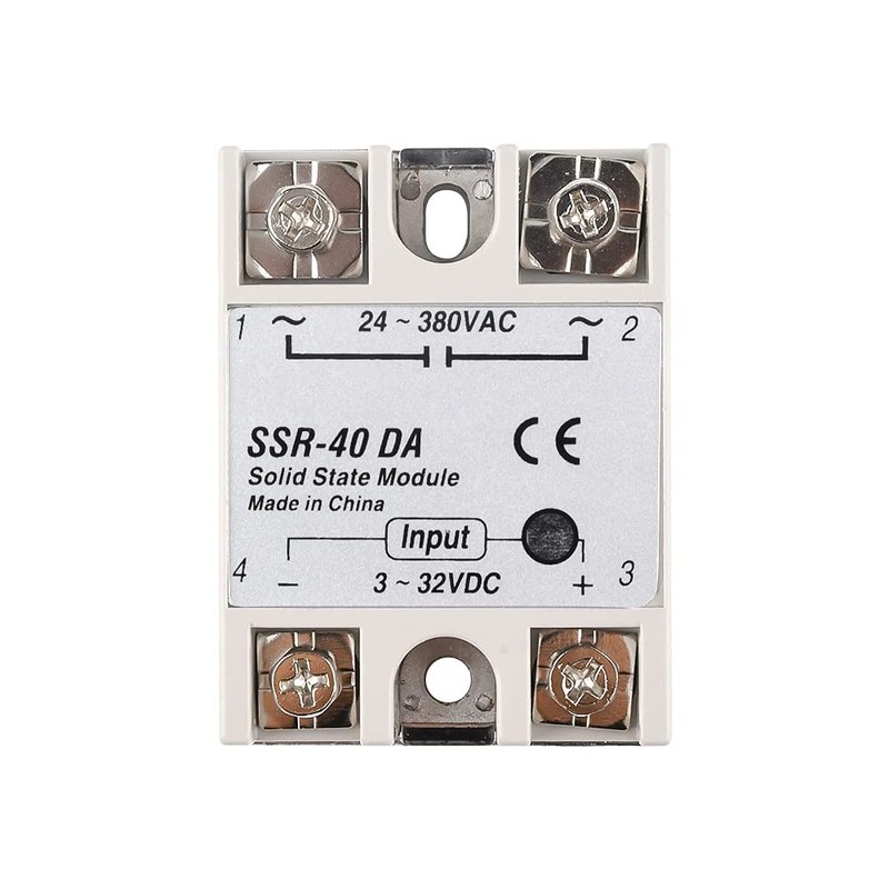 diymore 10pcs 24V-380V SSR-40DA 40A 3-32V DC-AC Solid State Relay