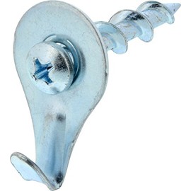 Hillman 122362 Self-Drilling Chrome Wall Dogs with Picture Hanging Hook, up to 50 lbs