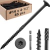 #14 x 4-1/2 Inch Structural Wood Screws Kit(85PCS), Heavy Duty