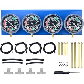 Prokomon Motorcycle Carburetor Synchronizer Tool; Carb Synchronizer Tool with 4 Gauge; Vacuum Carb Sync Tool for 2 Cylinder or 4 Cylinder