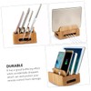 SHINEOFI Wooden Charging Station Removable Compartment Tabletop Organizer for Phone