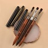 [Out_61] Soft Bristles Premium Wooden Handle Nail Brush + 3-Piece Cap Set - Funny Brush_C-114／FREE / [아우트_61]부드러운모 고급 우드손잡이 네일브러쉬+캡 3종 - 퍼니브러쉬_C-114／FREE