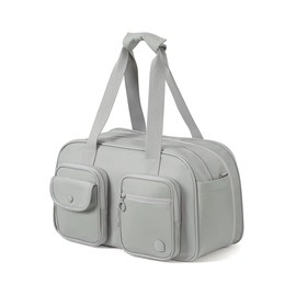 Aji Travel Duffel Bag, Expandable Duffle Bag for Travel with Wet Pocket, Carry on Weekender Bags for Men Women, Large Capacity & Water Resistant Gym Duffel Bag Sport Bag (Gray, Plus)