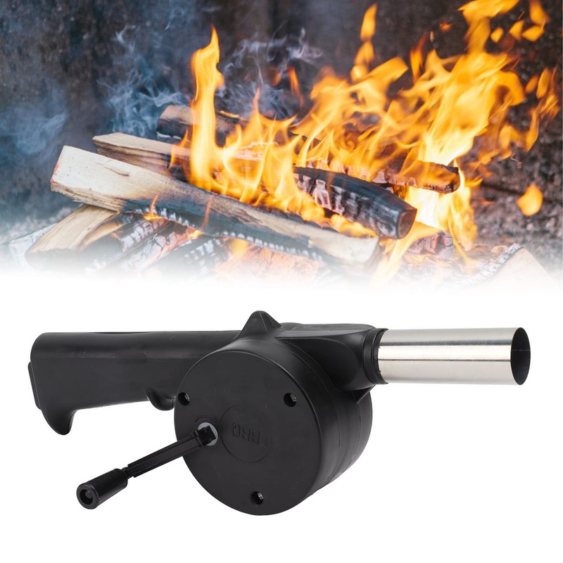 Manual Mini Hand Crank Fire Blower for BBQ, Portable Air