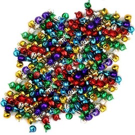 By Robelli Mini Multicolour Christmas Metal Festive Arts & Craft Jingle Bells (5mm) 500 Pack