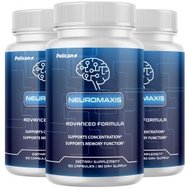 Pelican Vitamins Neuromaxis- Brain & Nerve Support- 3 Bottles- 180 Capsules