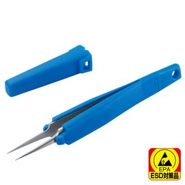 Hozan P-881-ESD ESD ESD Grip Tweezers with Grips, Hand Pain, Storage, Tip Protection