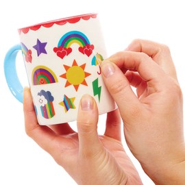 Baker Ross FC881 Rainbow Rub-On Transfer Stickers - Pack of 150, Stickers, Kids Waterproof Crafts Stickers, Ceramic Wood and Paper Stickers