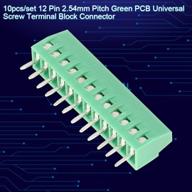 Universal Screw Terminal 10pcs/Set of 12 Pins PCB Green Pitch 2.54mm