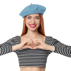 Gajaous Classic Wool Berets for Women, Stylish French Beret Hats for Women Girls Lady, Solid Color Painters Hat with Specially Designed Small Golden Label…