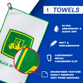 USAG - Toalla de golf de alto rendimiento para hombre, Amateur Tour Golf, 15" x 25"