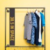 Pipe-Decor.com Freestanding Double Clothing Rack