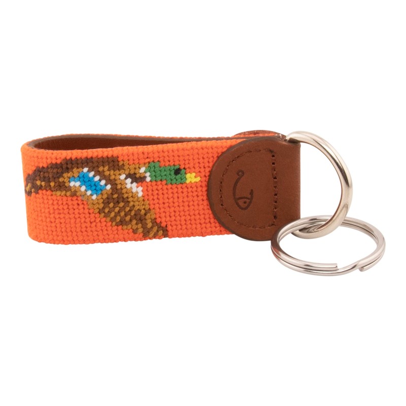 Huck Venture - Llavero de piel cosido a mano, Pato,