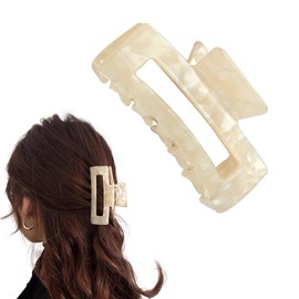 Beige Hair Claw Clips for Women Girls Rectangle Hair Clips Claw Clip Hair Clip Non-slip Hair Clips for Thick Hair Clip for Girls Hair Accessories，Clips and Barrettes