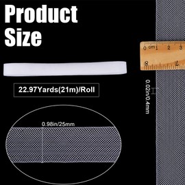GORGECRAFT 25mm Wide White Polyester Horsehair Braid 21m Long Stiff Braid Horsehair Mesh Braid DIY Sewing Craft Wedding Dress Party Dresses Skirt Hat Accessories