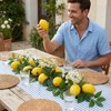 10Pcs Artificial Lemons with Leaves Lifelike Simulation Lemons Realistic Fake