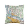 Vintage Vancouver WA Map (1967) Throw Pillow
