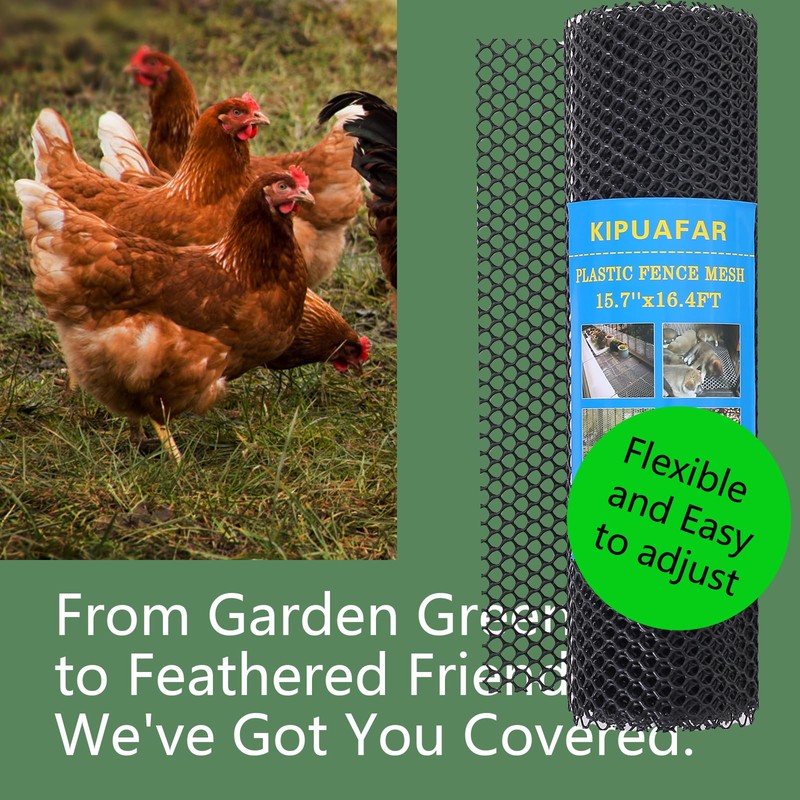Pet Proof Barrier Net, Black Plastic Chicken Wire Mesh Fencing