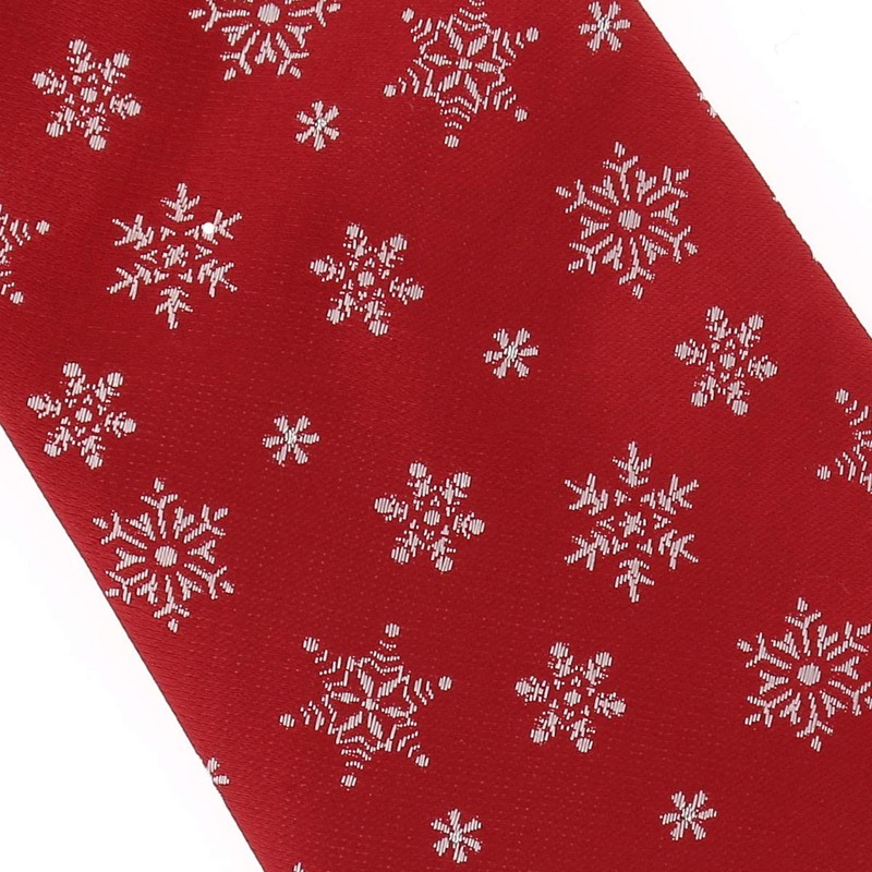 SHIPITNOW Christmas Tie Jacquard - Snowflake Tie - Christmas Eve