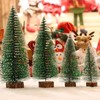 10 PCS Artificial Mini Christmas Trees Miniature Frosted Christmas Trees