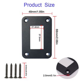 HOKAAER 1 Way Rocker Switch Panel Housing Holder, Rocker Toggle Switch Panel Housing Bracket, Black Waterproof Anodized Aluminium Panel, with Screws for Car Marine Boat Truck RV SUV ATV UTV (1 Way)