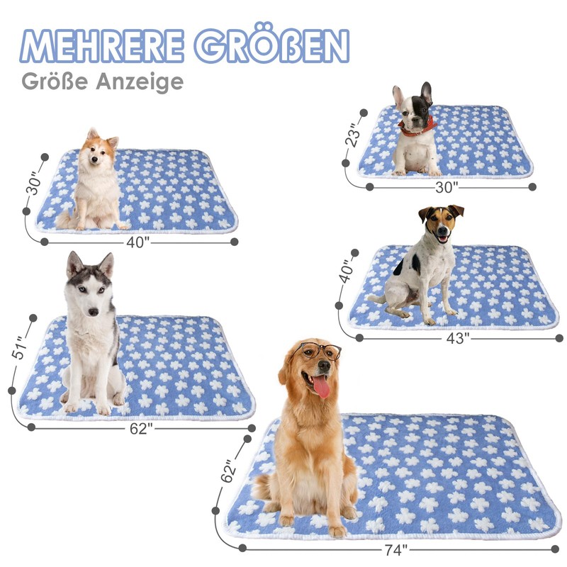 Amarrirose Waterproof Dog Blanket, 80 x 100 cm, Machine Washable,