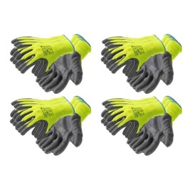 Högert Technik VECHTE Nitrile Coated Protective Gloves, Green/D Grey, Size 11, 12 Pairs/Pack, Abrasion Resistant, Ideal for Precise Assembly and Maintenance Work