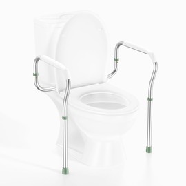 ZOLIQUEX Toilet Safety Rail for Seniors with Easy Installation, Height Adjustable Toilet Safety Frame, Bathroom Assist Rail with Armrests, Bathroom Safety, 250 lb. Weight Capacity