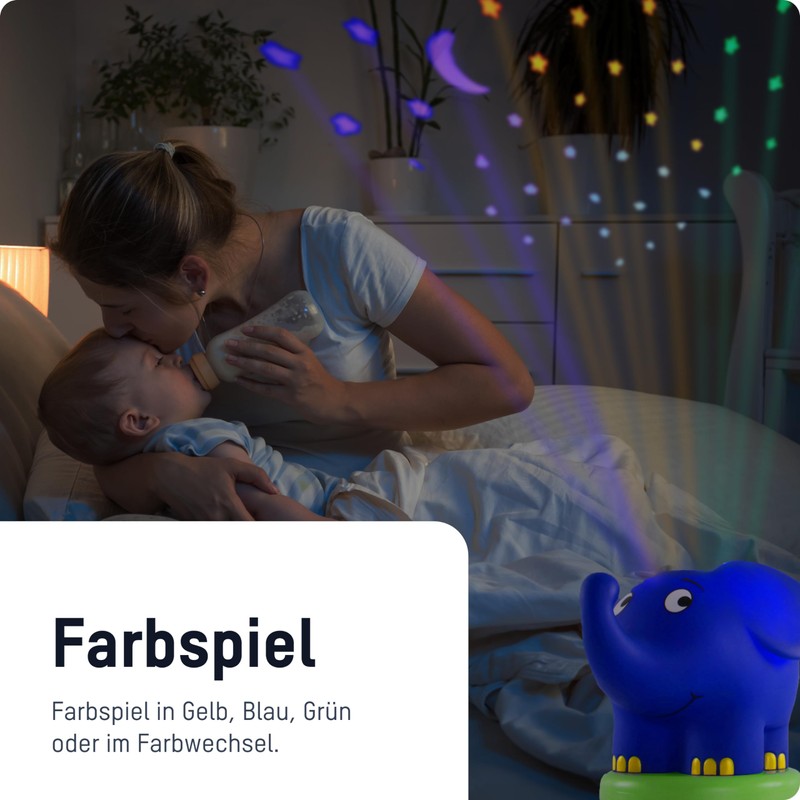 Ansmann Star Light Projector Elephant – Broadcast with the Mouse