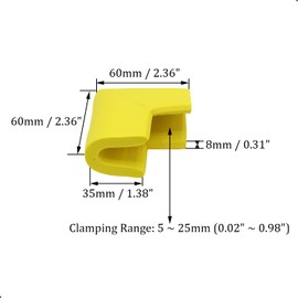 4 Pack Foam Corner Guards Edge Protectors, Safety Bumper W Self-Adhesive Tape Furniture Corner Glass Coffee Table Edge Guard Soft Rubber Baby Proofing, U Type,Yellow