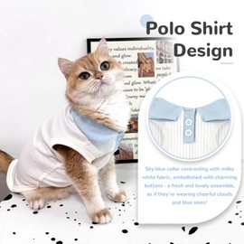 AXIIJGL Dog Tshirts for Small Dogs Polo Shirt Stretchy Dog T Shirt Breathable Dogs Cooling Vest Sweatshirts Girl Boy Puppy Dachshund French Bulldog Frenchie Chihuahua Pet Clothes