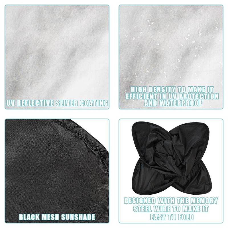 BestEvMod for Rivian R1T Foldable Roof Sunshade 2 Layer Accessories,Sunroof