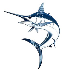 Dopetattoo 6 Sheets Temporary Tattoos for Women Adults Marlin Swordfish Jumping Fish Sailfish Temporary Fake Tattoo Men Woman Neck Arm