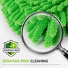 Car Wash Brush Kit, Long Handle, Microfiber Wash Mop, 15°