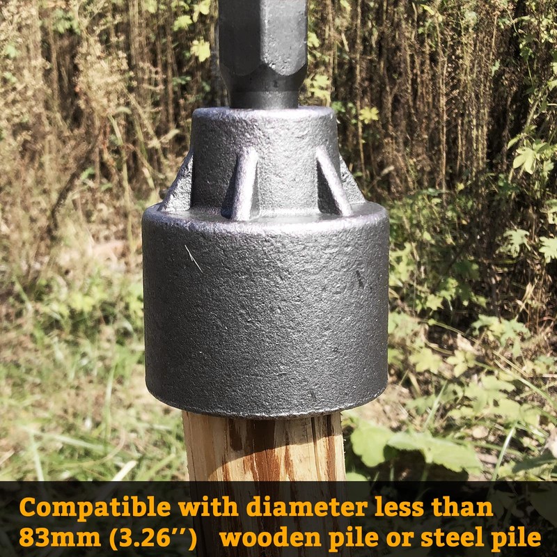 JACKCHEN 30 mm Hex Shank T Post Driver Pile Socket,30mm