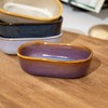 Oval Reactive Glaze Mini Oven Dishes Set Of 4 Ceramic