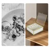 Ylu Yni Glass Jewelry Organizer Box Clear Keepsake Case with