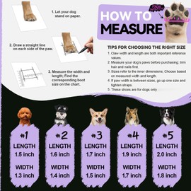 Furmate Dog Shoes for Small Dogs, Breathable Puppy Dog Boots & Paw Protectors for Summer Hot Pavement Winter Snow, Dog Booties with Reflective Strips, Anti-Slip Sole for Hardwood Floors (Purple-Size1)