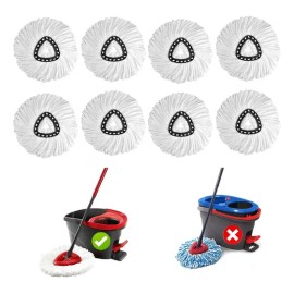 8pzs Repuesto De Trapeador Para Vileda Easy Wring Microfibra