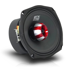 STX Audio X69.2B 6x9 Midrange Speaker, 950 Watts Max Power, 4 Ohm, 91 dB Sensitivity, High Capacitor, Black Press Paper Cone with Black Grills for Car Audio