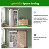 SMARTSTANDARD 60" Bifold Sliding Barn Door Hardware Kit, 5ft Top