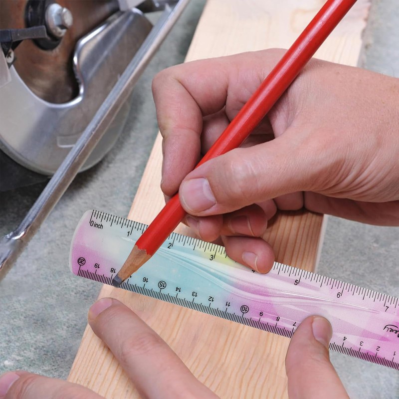 3 Pcs Ruler 30cm/20cm/15cm Folding, Colorful Ruler, Foldable Ruler Student