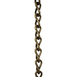 RCH Hardware CH-S51-16-AB-164 Steel Basket Chain 15 Gauge, Antique Brass (164 Foot Reel)