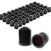 Universal Tyre Valve Dust Caps, Black, Pack of 12, Rubber