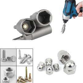 Set of 14, Socket Bit, Impact Socket, Socket for Impact Driver, Socket 0.25 - 0.7 inch (6 - 19 mm), 0.25 inch (6.35 mm), Adapter, Impact Screwdriver, Socket Bit, Hex Shank, Socket Adapter, Impact Bit