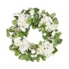24" Spring Artificial Hydrangea Ranunculus Wreath Silk Floral for Front