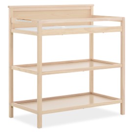 Dream On Me Jax Universal Changing Table in Vintage White Oak, with a Clean Modern line Design & Two Spacious Shelves
