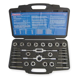 Westward 1PZ42 Tap/Die Set, 30 Pieces